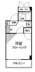 パウゼホイッスヘン 302 3階1Kの間取り
