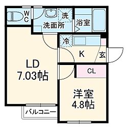 間取図画像 1LDK