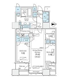 三田ガーデンヒルズ　イーストヒル 8階2SLDKの間取り