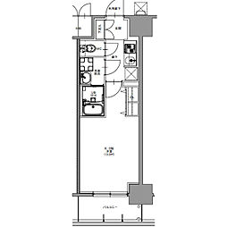 S-RESIDENCE四日市市堀木amante 13階1Kの間取り