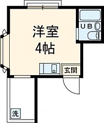 セザールミキ 2階ワンルームの間取り