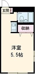 星野ハイツ 3階ワンルームの間取り