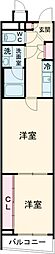 LUMEED梅島 3階2Kの間取り