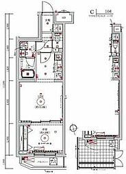 LUMEED梅島 4階1LDKの間取り