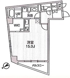 東京メトロ南北線 白金高輪駅 徒歩8分の賃貸マンション 3階ワンルームの間取り