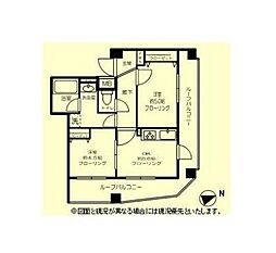 ロワールガーデン川崎駅前 503 5階2DKの間取り