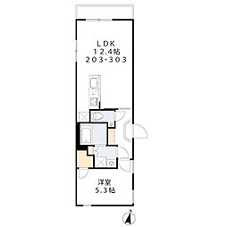 ｉｓＤ下高井戸 2階1LDKの間取り