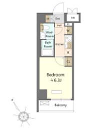 京急本線 鶴見市場駅 徒歩3分の賃貸マンション 1階1Kの間取り