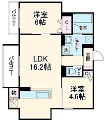 間取図画像 2LDK