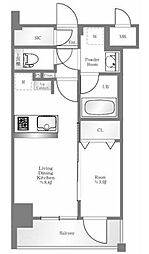エステムプラザ横濱関内 814 8階1LDKの間取り
