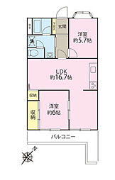 間取図画像 2SLDK