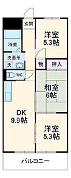 みず貴 2階3DKの間取り