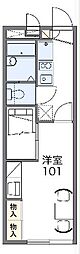 レオパレスＨＡＰＰＩＮＥＳＳ 2階1Kの間取り