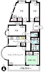 ウエダマンション 2階4LDKの間取り