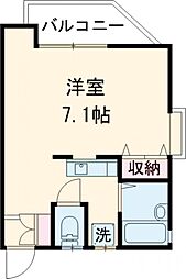 メゾン・ド・シノダ 2階ワンルームの間取り