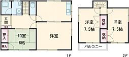 箱田町梅沢様貸住宅 1階4DKの間取り