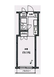 日神パレステージ代田橋 1階ワンルームの間取り