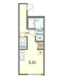 Ｍ＆Ｍ永福町 1階ワンルームの間取り