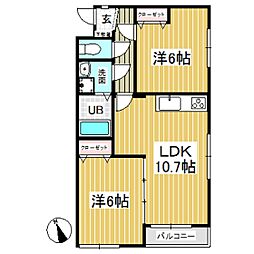 間取図画像 2DK