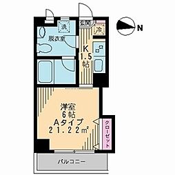 ボナール蓮沼 1階1Kの間取り