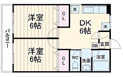 間取図画像 2DK