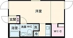 フラッフィー落合南長崎 1階1DKの間取り