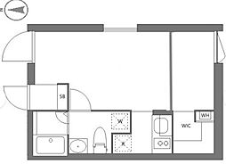 フラッフィー落合南長崎 2階ワンルームの間取り