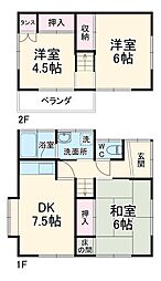 蓮田市黒浜貸家 1階3DKの間取り