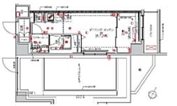 SAKURA AXIS 中板橋 8階1DKの間取り