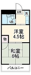 山寺ビル 4階2Kの間取り