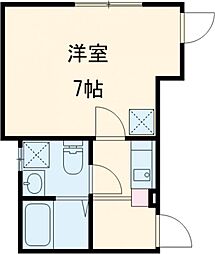 練馬区高野台422共同住宅 2階1Kの間取り