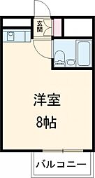 ＱＵＥＳＴ 3階ワンルームの間取り