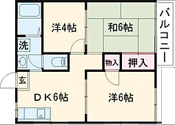 ラミアカーサ綾瀬 1階3DKの間取り
