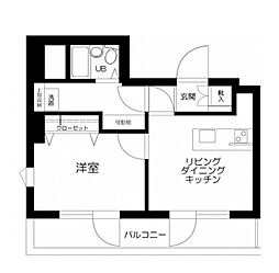 リヴレ・清水の森 5階1LDKの間取り
