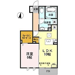 ＧＲＡＮＤ　ＣＨＡＲＩＯＴ 1階1LDKの間取り