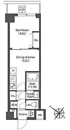 コンフォリア志村坂上 5階1DKの間取り