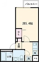 Ｍ・シャルム 1階1Kの間取り