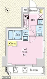 ＨＹ’ｓ梅島Ｃｏｎｆｏｒｔ 3階1Kの間取り