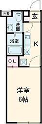 VISTA MINAMIASAGAYA 1階1Kの間取り