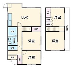 森貸家 1階4LDKの間取り