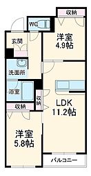間取図画像 2LDK