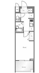 サンテミリオン新中野 5階1Kの間取り
