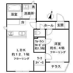 ＦＥＬＩＣＥ 101 1階1LDKの間取り