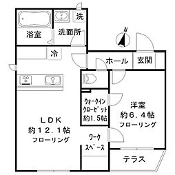 京急本線 京急蒲田駅 徒歩6分の賃貸アパート 3階1LDKの間取り