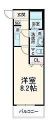 埼玉高速鉄道 東川口駅 徒歩6分の賃貸アパート 1階1Kの間取り