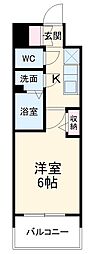 ディアレイシャス上前津 1Kの間取図画像