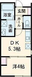 南大泉5丁目AP 1階1DKの間取り