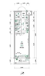RELUXIA板橋三園 3階1Kの間取り
