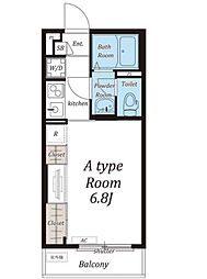 リブリ・Emergence I 2階1Kの間取り