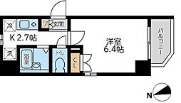 ラクラス杉並方南町 4階1Kの間取り